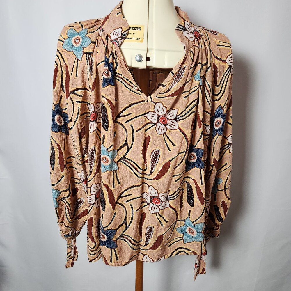 Floral Christian Siriano Lightweight Blouse